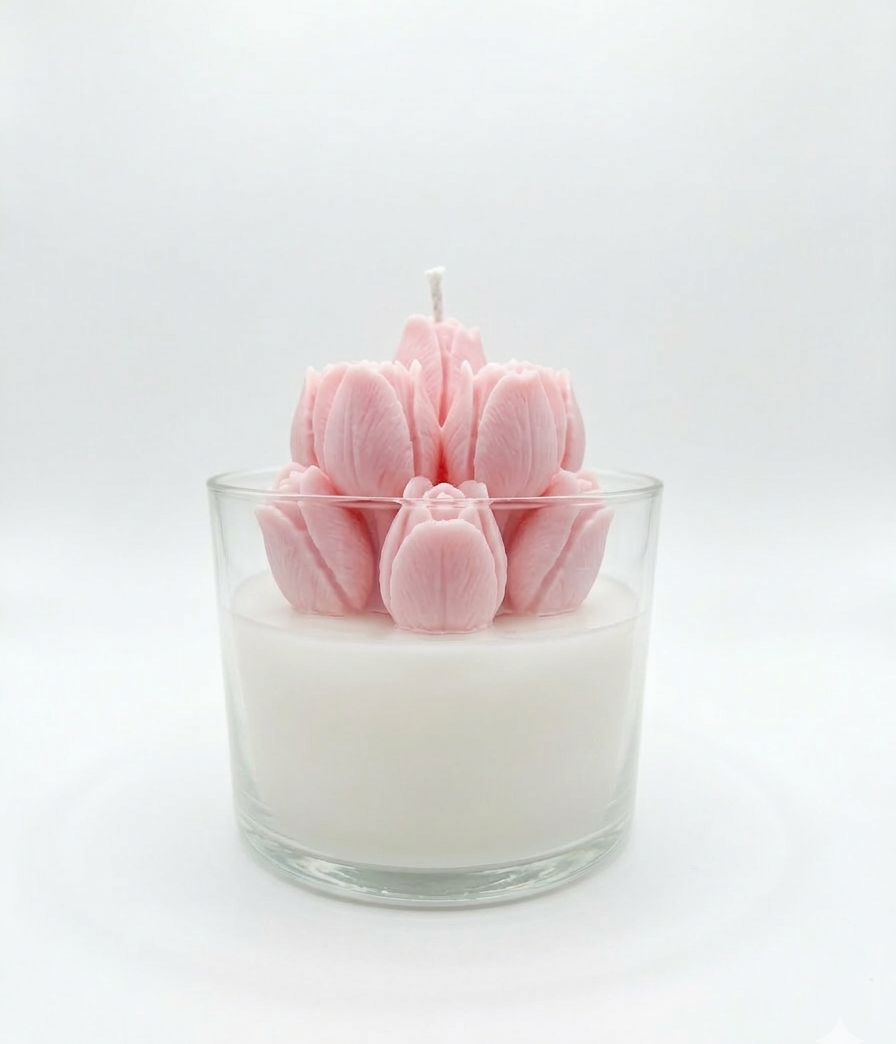 Vela Tulipán en Vaso